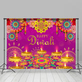 Lofaris India Diwali Candle Burning Lights Festival Backdrop